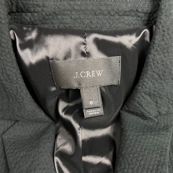 J Crew Blazer Women 6 Small Black Parke Jacket Textured Sport Coat Suit Casual 2 - Picture 4 of 11